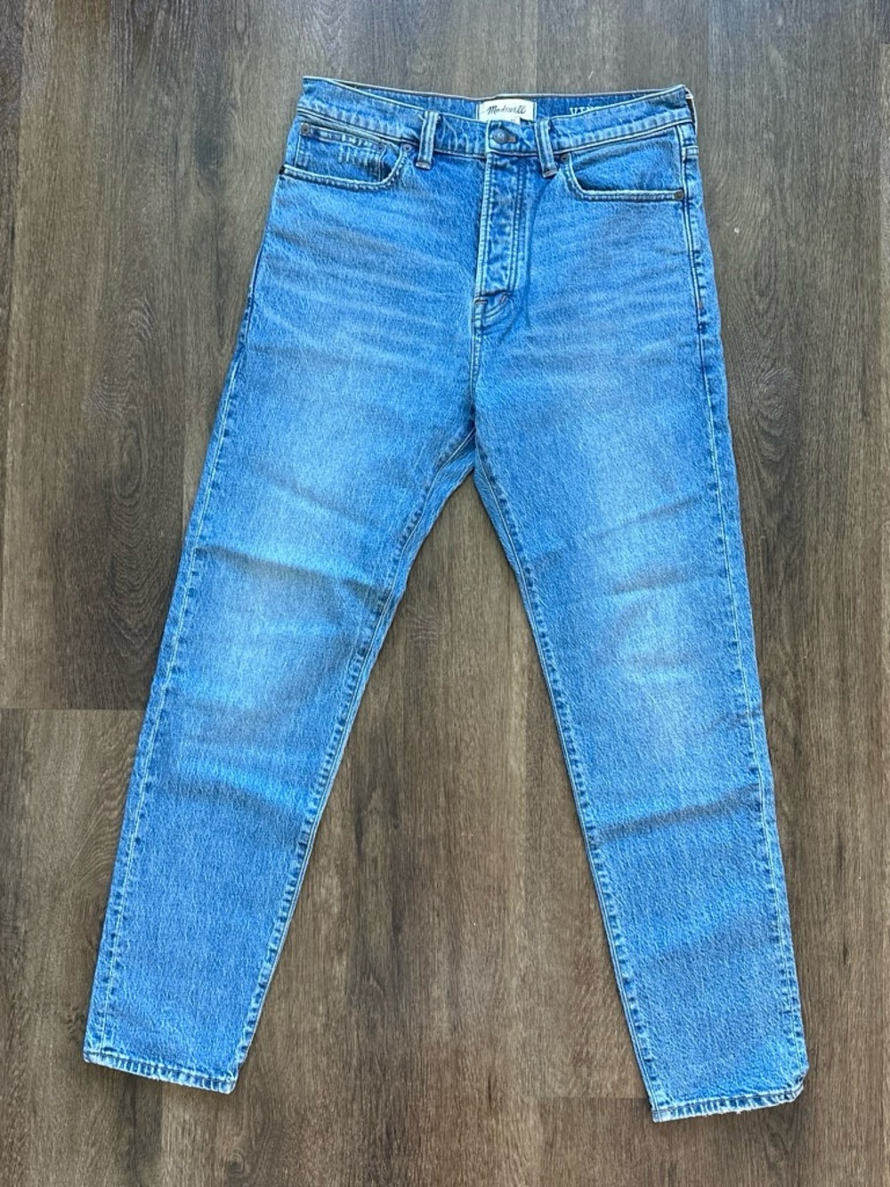 Madewell Slim Straight Men's Jeans in Medium Blue